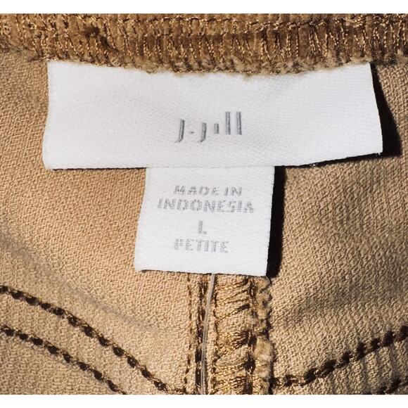 NEW J. Jill Pants Petite Large Dark Camel Corduroy Stretch Slim Light Academia - Picture 5 of 8